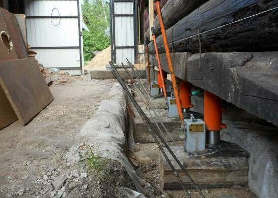 подъём дома и ремонт фундамента подъём дома и ремонт фундамента